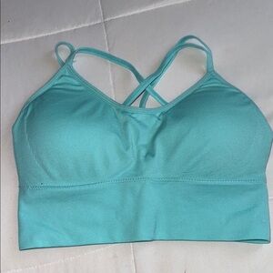 NVGTN FLOURISH Turquoise Sports Bra